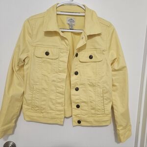 St. John's Bay Yellow Denim Jacket Size Small